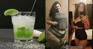 Femeia asta a slabit 70 de kilograme in 6 luni cu ajutorul unei bauturi din doua ingrediente