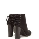 Incaltaminte Femei CheapChic Back Talk Laced-up Chunky Booties Black