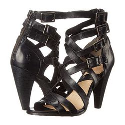 Incaltaminte Femei Frye Mika Strappy Heel Black Washed Smooth Vintage