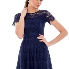 Rochie bleumarin din dantela, Roh