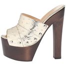 Incaltaminte Femei Giuseppe Zanotti Print High Clog w Studs Stuky Platino