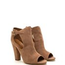 Incaltaminte Femei CheapChic Secret Identity Cut-out Booties Taupe