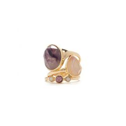 Bijuterii Femei Forever21 Faux Stone Ring Set Goldpurple