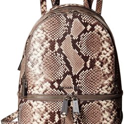 Michael Kors Rhea Zip Sm Backpack Natural