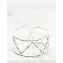 Bijuterii Femei CheapChic Zig Zag Rhinestone Cuff Bracelet Met Slvr