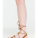 Incaltaminte Femei CheapChic Poms Away Faux Suede Lace-up Sandals Cognac