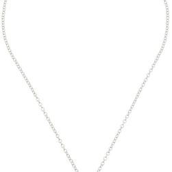 The Sak Pierced Teardrop Pendant Necklace 18" Silver