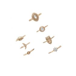 Bijuterii Femei Forever21 Etched Midi Ring Set Cleargold