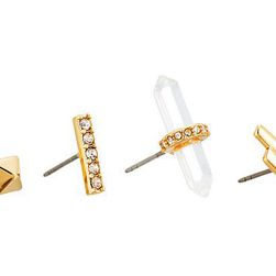 Bijuterii Femei Rebecca Minkoff Raw Crystal Set of Four Earrings 12K with Crystal