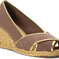 Ralph Lauren Cecilia II Brown/RL Gold Jersey Knit/PU