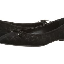 Oscar de la Renta Aiden 10mm Black Crocodile Print Leather