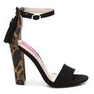 Incaltaminte Femei Betsey Johnson Rakko Leopard Sandal BlackLeopard