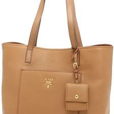 Prada Calfskin Shopping Bag CARAMEL