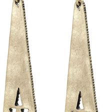 The Sak Cut Out Paddle Drop Earrings Gold