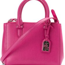 Ralph Lauren Newbury Mini Double Zip Satchel Raspberry Rose