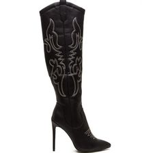 Incaltaminte Femei CheapChic West World Stitched Pointy Boots Black