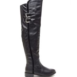 Incaltaminte Femei CheapChic Add The Trimmings Faux Leather Boots Black