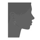 Bijuterii Femei Oscar de la Renta Flower Pearl Button Earrings Black DiamondSilver