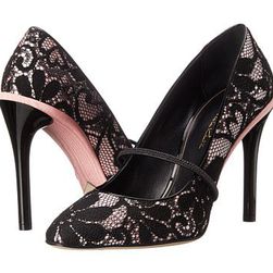 Incaltaminte Femei Oscar de la Renta Letizia 105mm Rose SatinBlack Lace