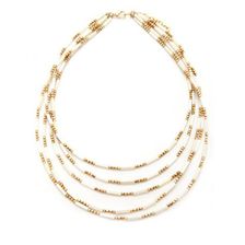 Bijuterii Femei Forever21 Layered Bead Necklace Ivory