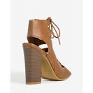 Incaltaminte Femei CheapChic Stash-01v Cut Throat Lace Up Bootie Cognac