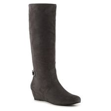 Incaltaminte Femei Impo Gladys Wide Calf Wedge Boot Grey