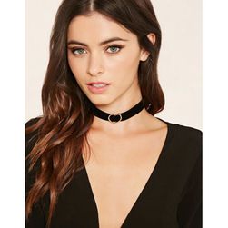 Bijuterii Femei Forever21 Heart Cutout Velvet Choker Goldblack