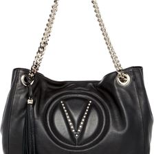 Valentino By Mario Valentino Verra Leather Shoulder Bag BLACK