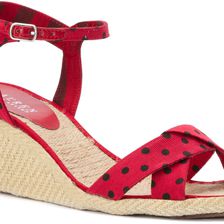 Ralph Lauren Cheryl Espadrille Red/Navy Dot