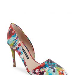 Incaltaminte Femei French Connection Fracture Floral Elvia Pointed Toe d\'Orsay Pumps Multi