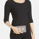 Accesorii Femei Deux Lux Ravello Crystal Embellished Zip Around Wallet BLACK