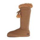 Incaltaminte Femei MUK LUKS Slipper Boot w Poms Camel