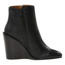 Incaltaminte Femei See by Chloe Pebbled Leather Wedge Bootie with A Fringe Black