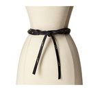 Accesorii Femei ADA Collection Skinny Wrap Belt with Rivets Black
