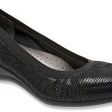 Trotters Lansing Black Patent Suede Lizard Leather