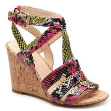 Incaltaminte Femei Nine West Farfalla Wedge Sandal Pink Multi