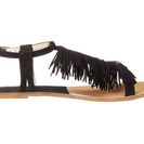 Incaltaminte Femei Chinese Laundry Tommy Fringe Sandal Black Kid Suede