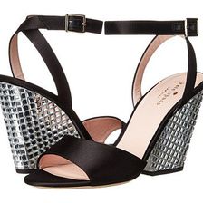 Incaltaminte Femei Kate Spade New York Isadora Black SatinClear Stoned Heel