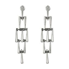 Lucky Brand Silver Geo Linear Drop Earrings Silver