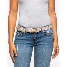 Accesorii Femei CheapChic Circle Buckle Braided Belt TaupeKhaki