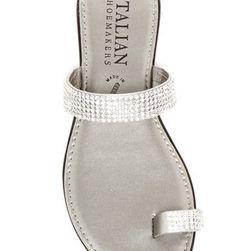 Incaltaminte Femei Italian Shoemakers Gisele Embellished Sandal PEWTER