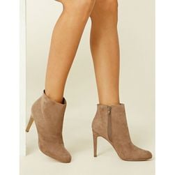 Incaltaminte Femei Forever21 Faux Suede Ankle Booties Grey