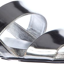 Prada Sandals Patent Leather Silver