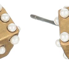 Marc Jacobs Dice Studs Earrings Antique Gold
