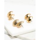 Bijuterii Femei CheapChic Triple Texture Dome Stud Earring Set Met Gold