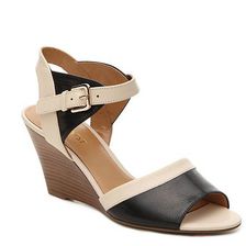 Incaltaminte Femei Nine West Kenten Wedge Sandal BlackWhite