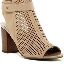 14th & Union Tracey Perforated Ankle Strap Heel TAUPE