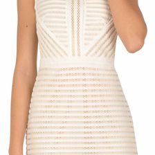 Rochie alba cu gaurele 15902A