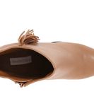 Incaltaminte Femei See by Chloe Pebbled Leather Wedge Bootie with A Fringe Nude