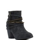 Incaltaminte Femei CheapChic Mixed Chains Faux Leather Booties Black